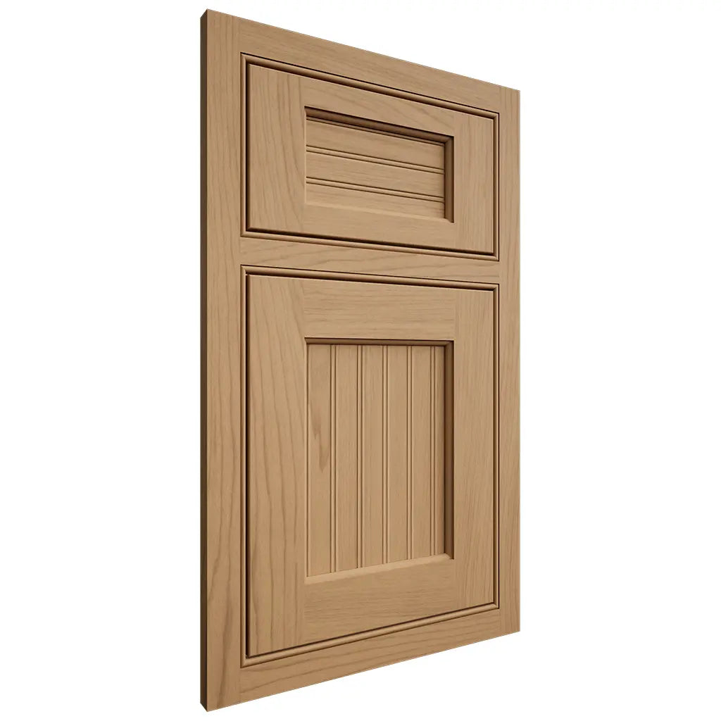Shiloh Cabinetry Beaded Inset Beaded Century Alder Plain Cut Natural Door