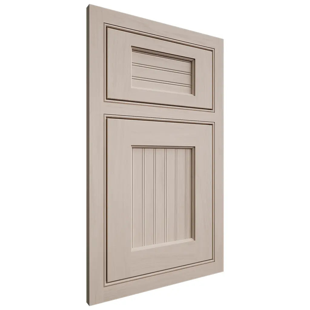 Shiloh Cabinetry Beaded Inset Beaded Century Alder Plain Cut White Sands Door