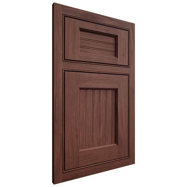Shiloh Cabinetry Beaded Inset Beaded Century Cherry Plain Cut Bourbon Door