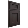 Shiloh Cabinetry Beaded Inset Beaded Century Poplar Plain Cut Carbon Door