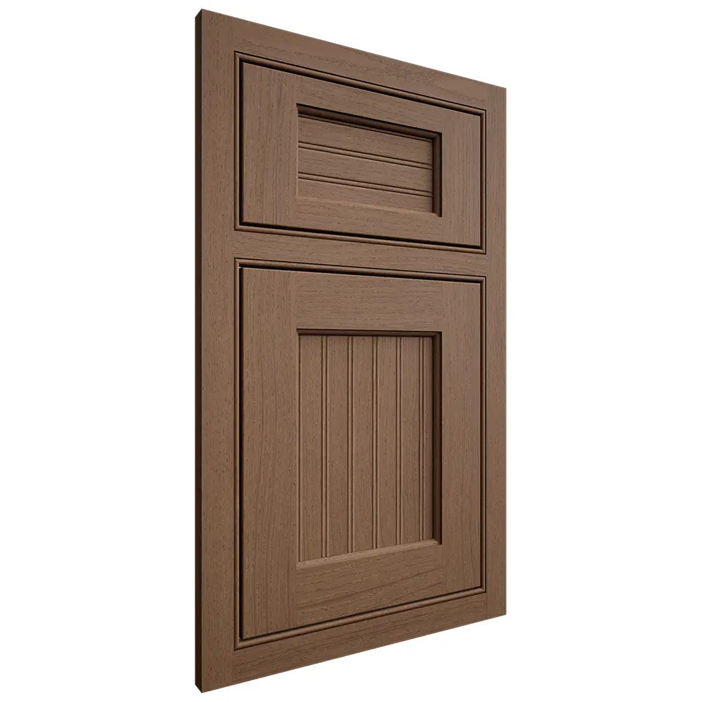 Shiloh Cabinetry Beaded Inset Beaded Century White Oak Plain Cut Autumn Door