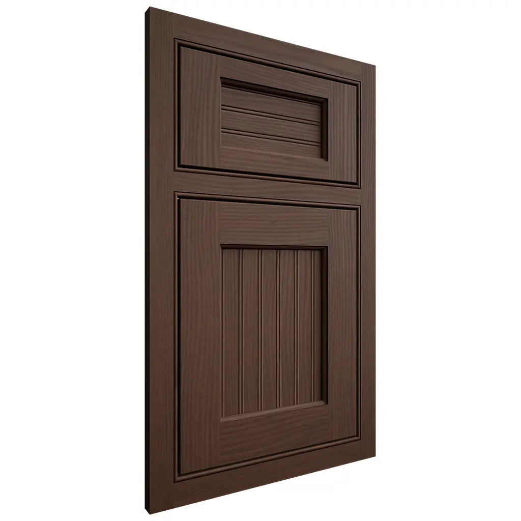 Shiloh Cabinetry Beaded Inset Beaded Century White Oak Plain Cut Braun Door