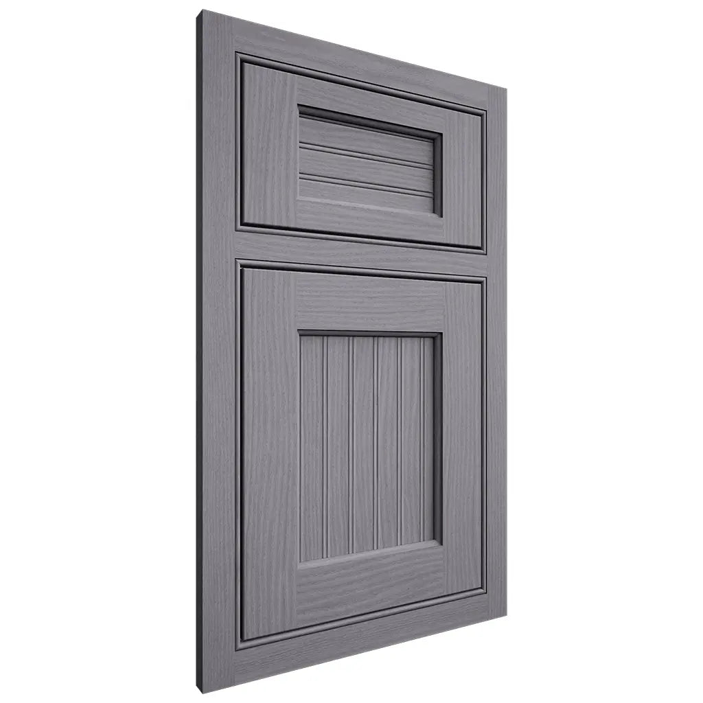 Shiloh Cabinetry Beaded Inset Beaded Century White Oak Plain Cut Cadet Door