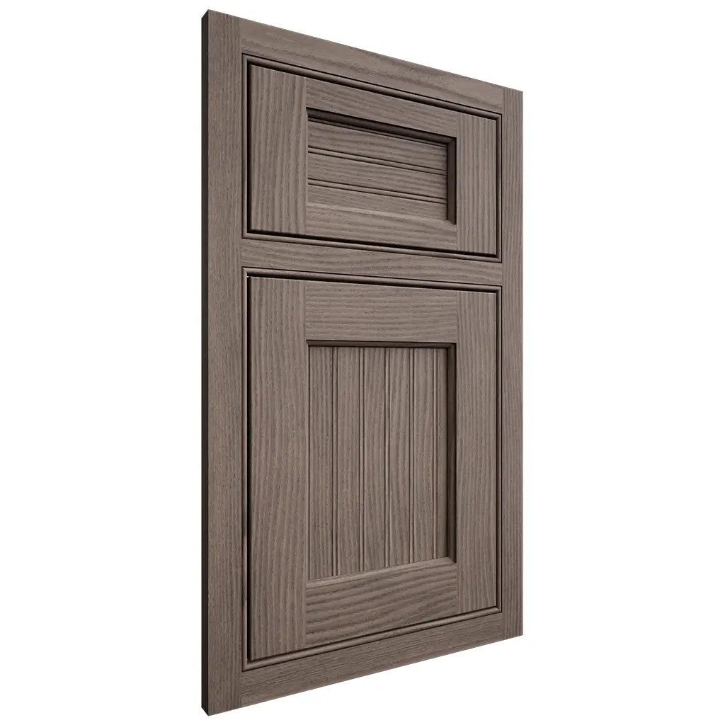 Shiloh Cabinetry Beaded Inset Beaded Century White Oak Plain Cut Clay Door