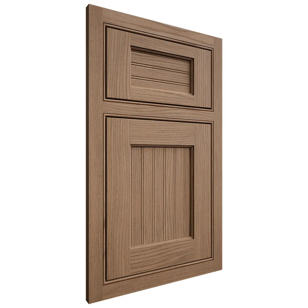 Shiloh Cabinetry Beaded Inset Beaded Century White Oak Plain Cut Medium Door