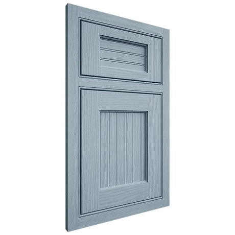 Shiloh Cabinetry Beaded Inset Beaded Century White Oak Plain Cut Sky Door