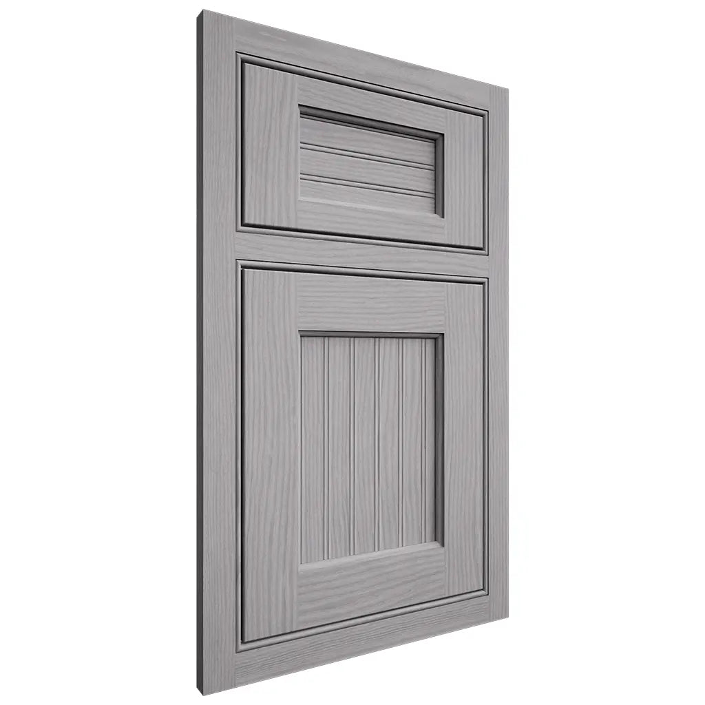 Shiloh Cabinetry Beaded Inset Beaded Century White Oak Plain Cut Stratus Door