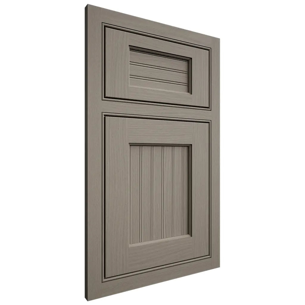 Shiloh Cabinetry Beaded Inset Beaded Century White Oak Plain Cut Thyme Door