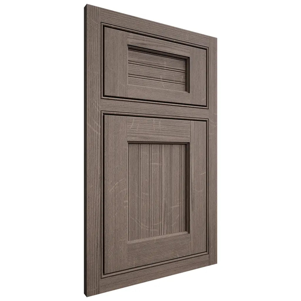 Shiloh Cabinetry Beaded Inset Beaded Century White Oak Quarter Sawn Clay Door