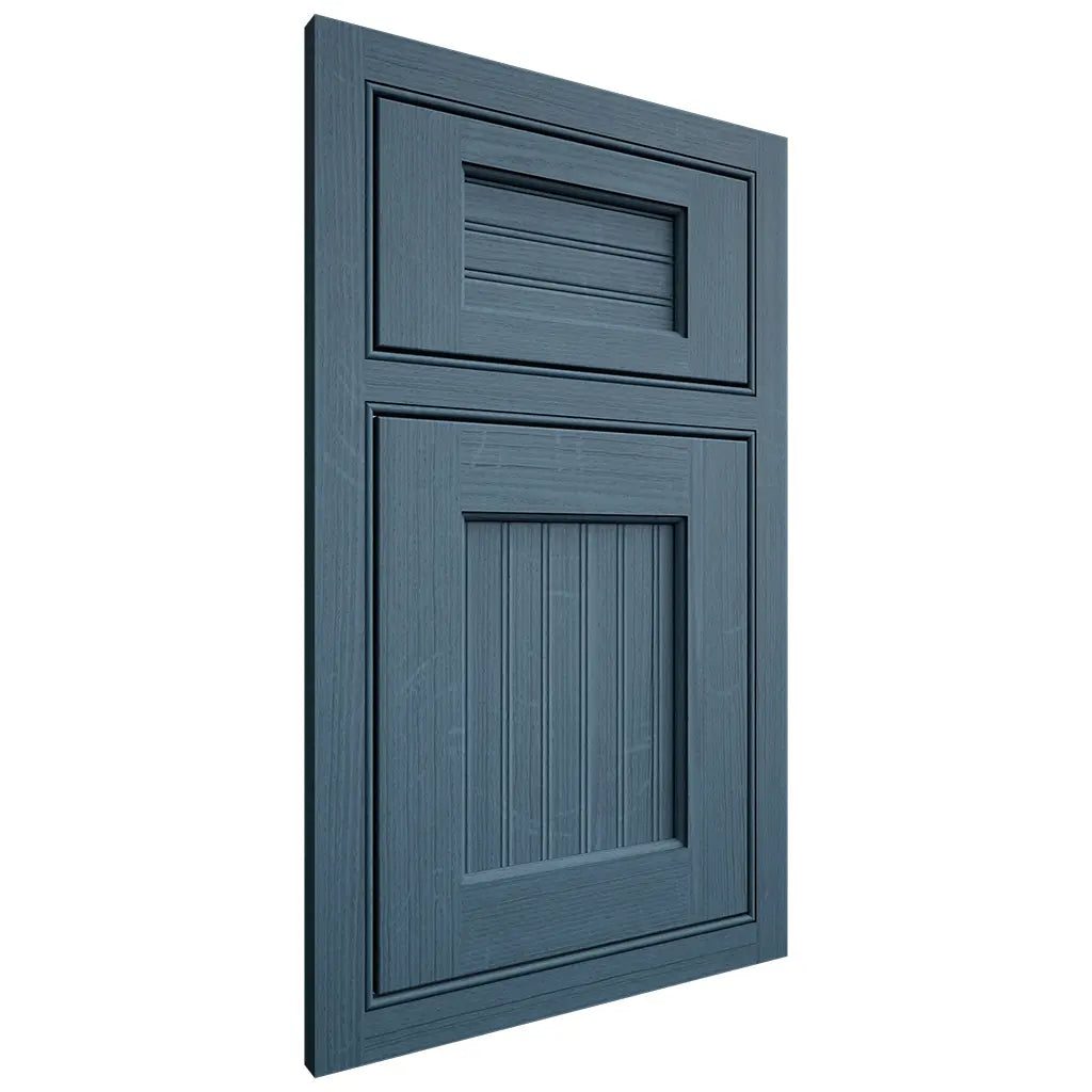 Shiloh Cabinetry Beaded Inset Beaded Century White Oak Quarter Sawn Hudson Door