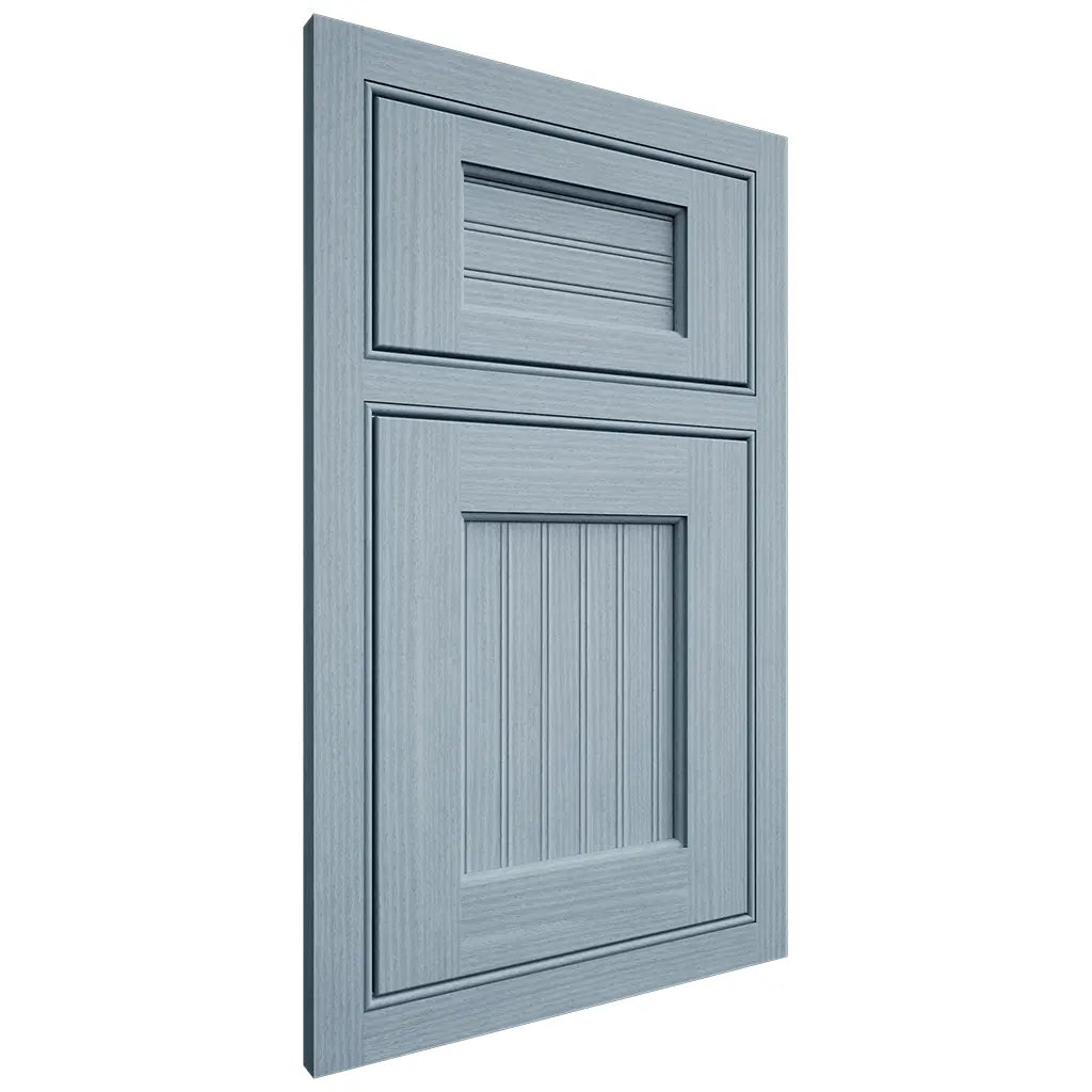 Shiloh Cabinetry Beaded Inset Beaded Century White Oak Rift Cut Sky Door