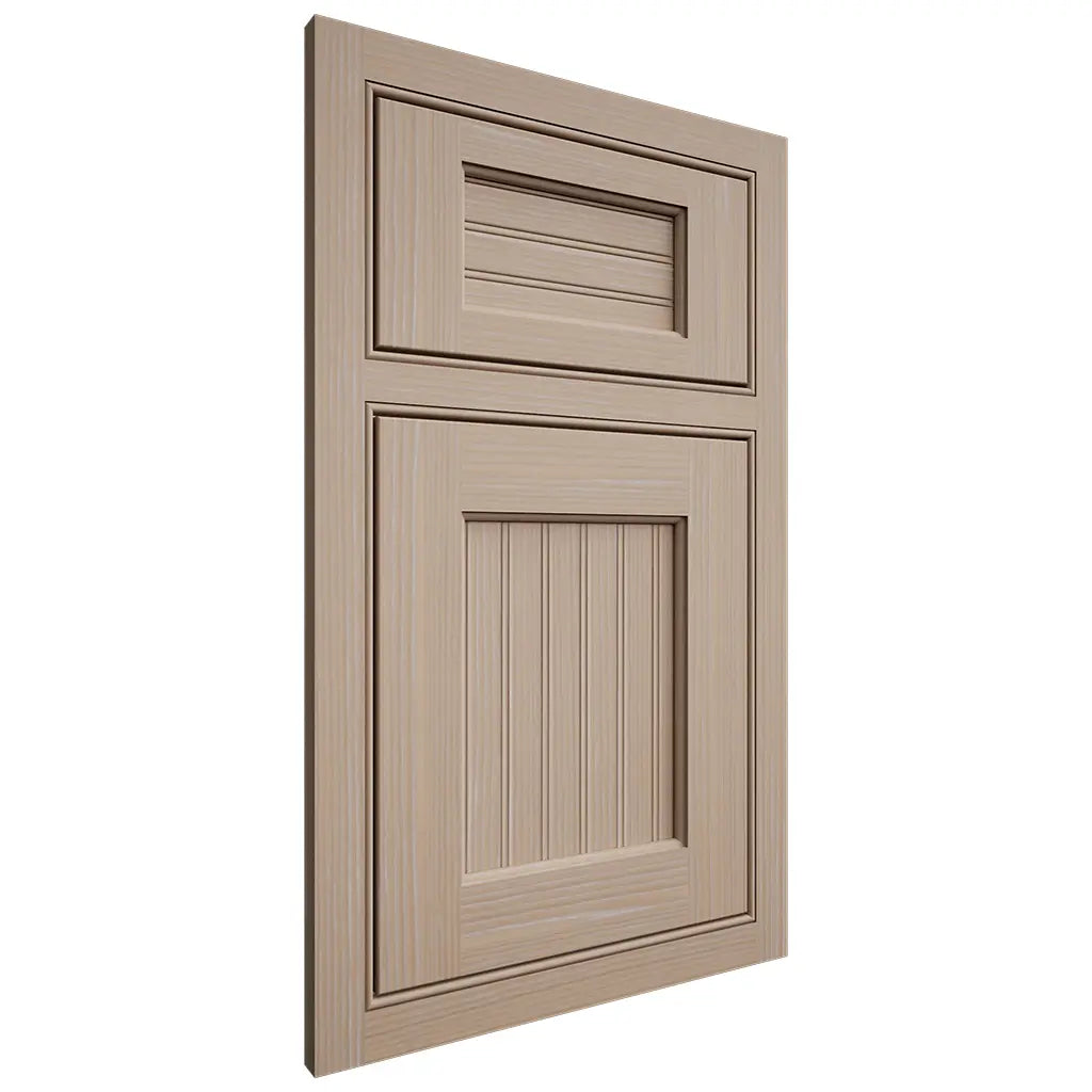 Shiloh Cabinetry Beaded Inset Beaded Century White Oak Rift Cut Straw Door