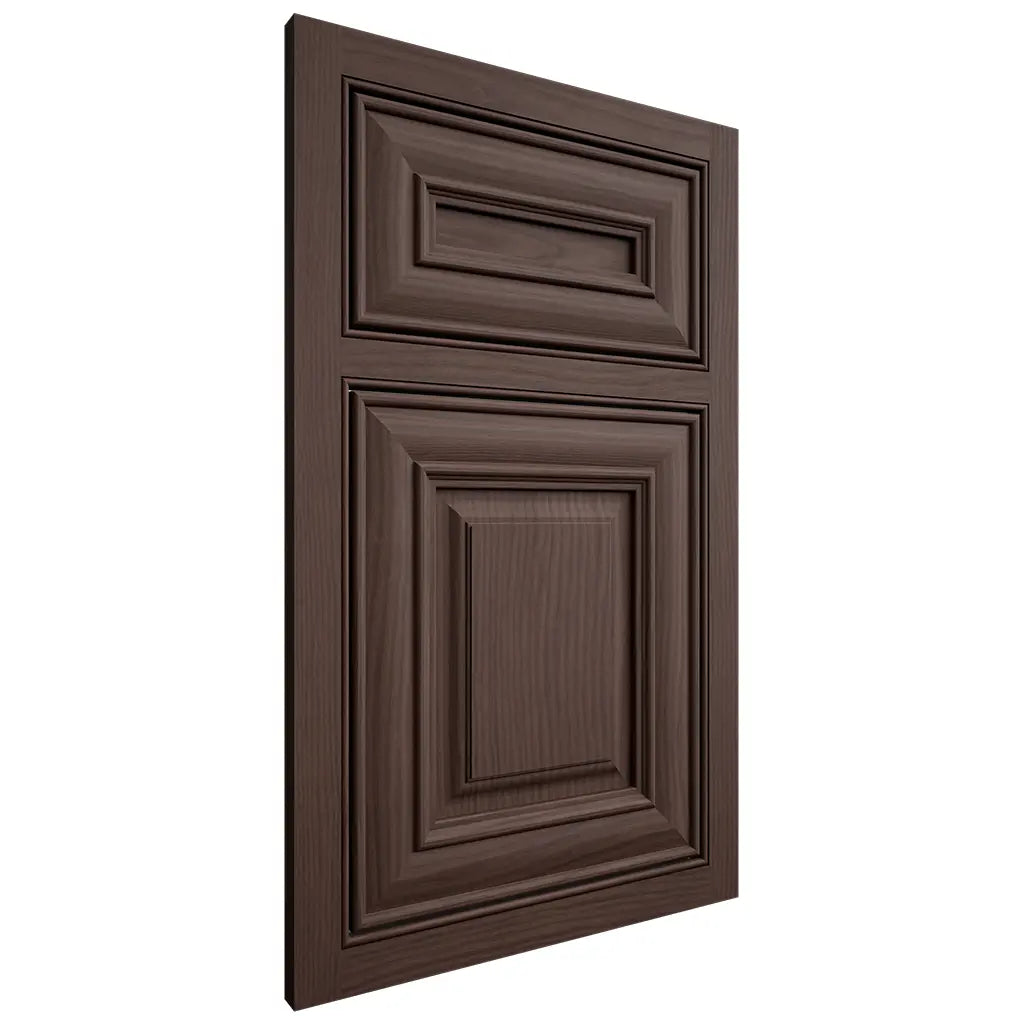Shiloh Cabinetry Beaded Inset Bradford White Oak Plain Cut Dusk Door