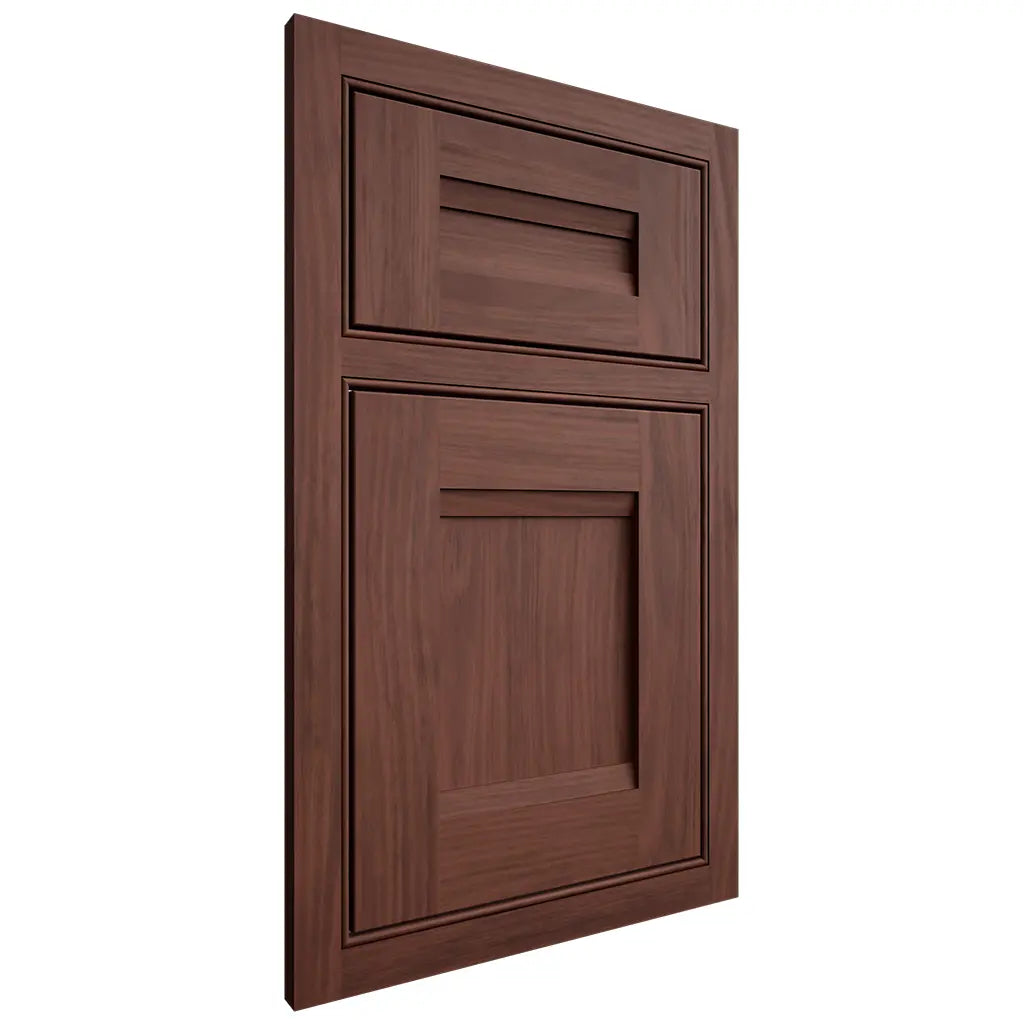 Shiloh Cabinetry Beaded Inset Bristol Cherry Plain Cut Bourbon Door