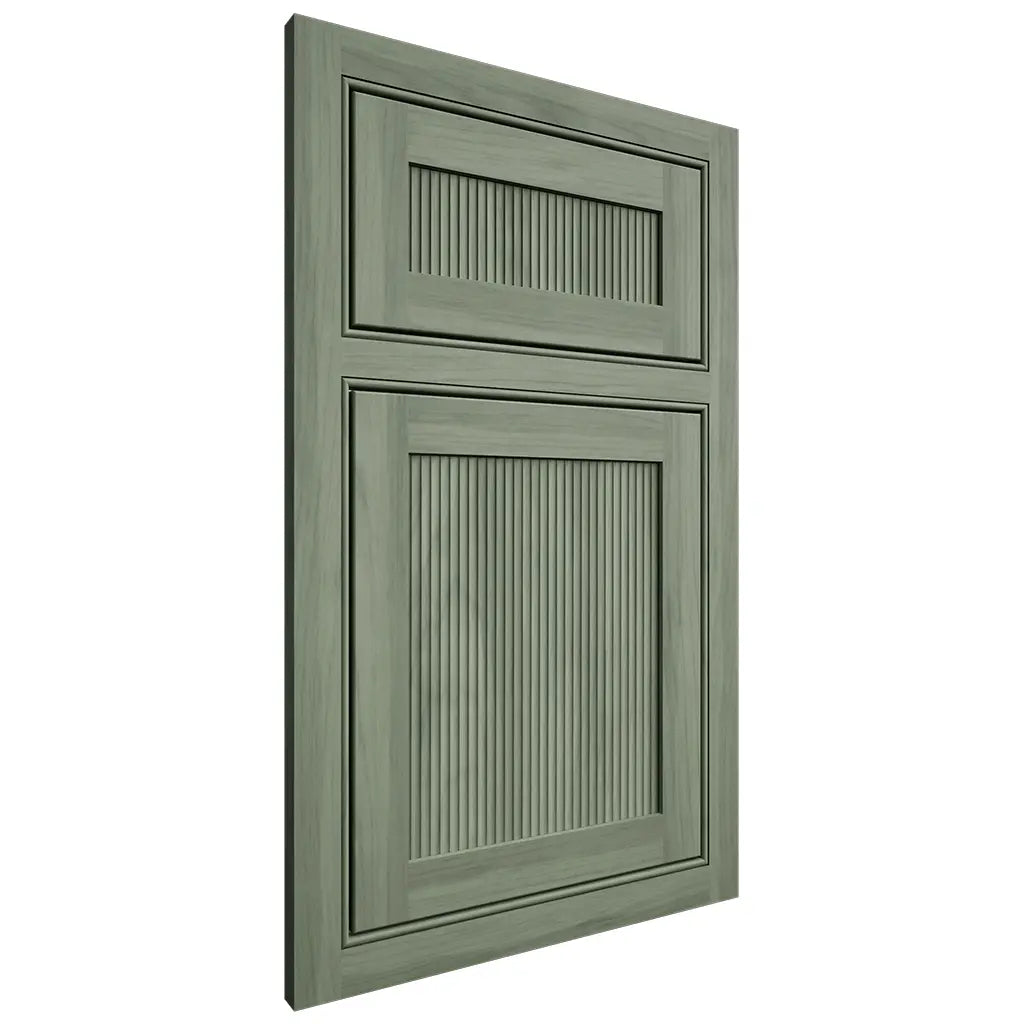 Shiloh Cabinetry Beaded Inset Bristol Hickory Plain Cut Moss Door
