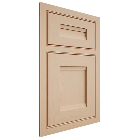 Shiloh Cabinetry Beaded Inset Bristol Maple Plain Cut Natural Door