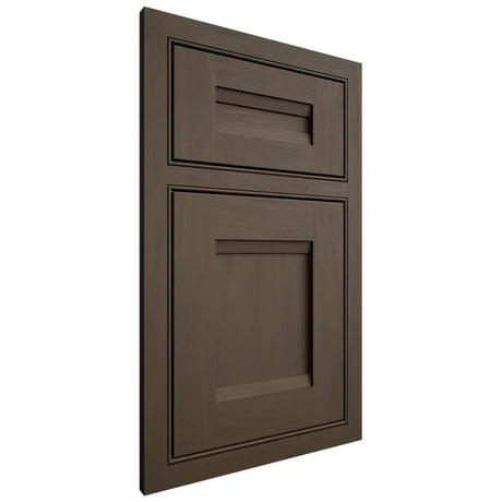 Shiloh Cabinetry Beaded Inset Bristol Maple Plain Cut Perfect Brown Door