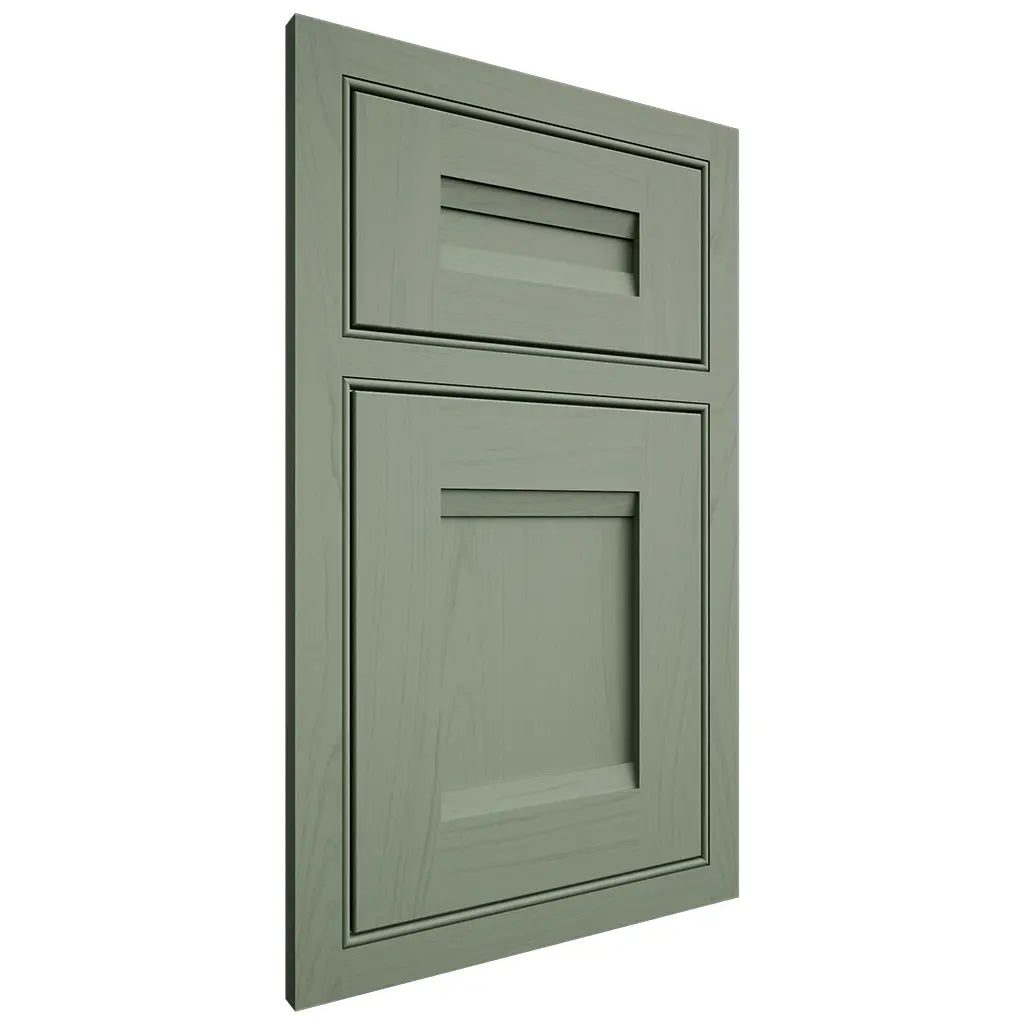 Shiloh Cabinetry Beaded Inset Bristol Poplar Plain Cut Moss Door