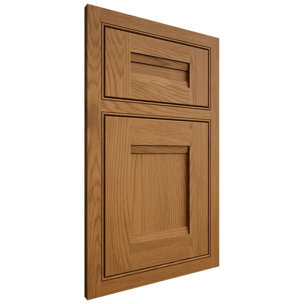 Shiloh Cabinetry Beaded Inset Bristol Red Oak Plain Cut Autumn Door
