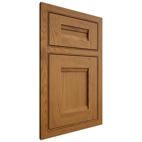 Shiloh Cabinetry Beaded Inset Bristol Red Oak Plain Cut Autumn Door