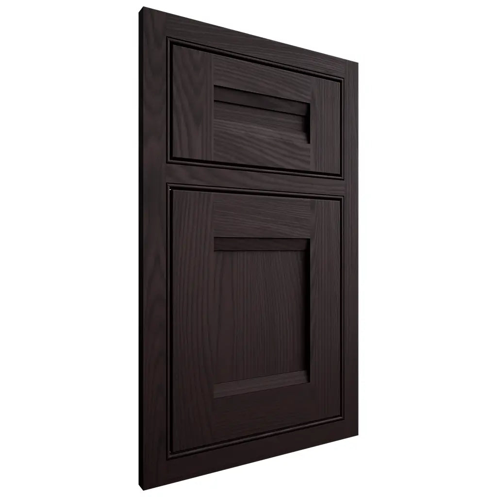 Shiloh Cabinetry Beaded Inset Bristol Red Oak Plain Cut Espresso Door