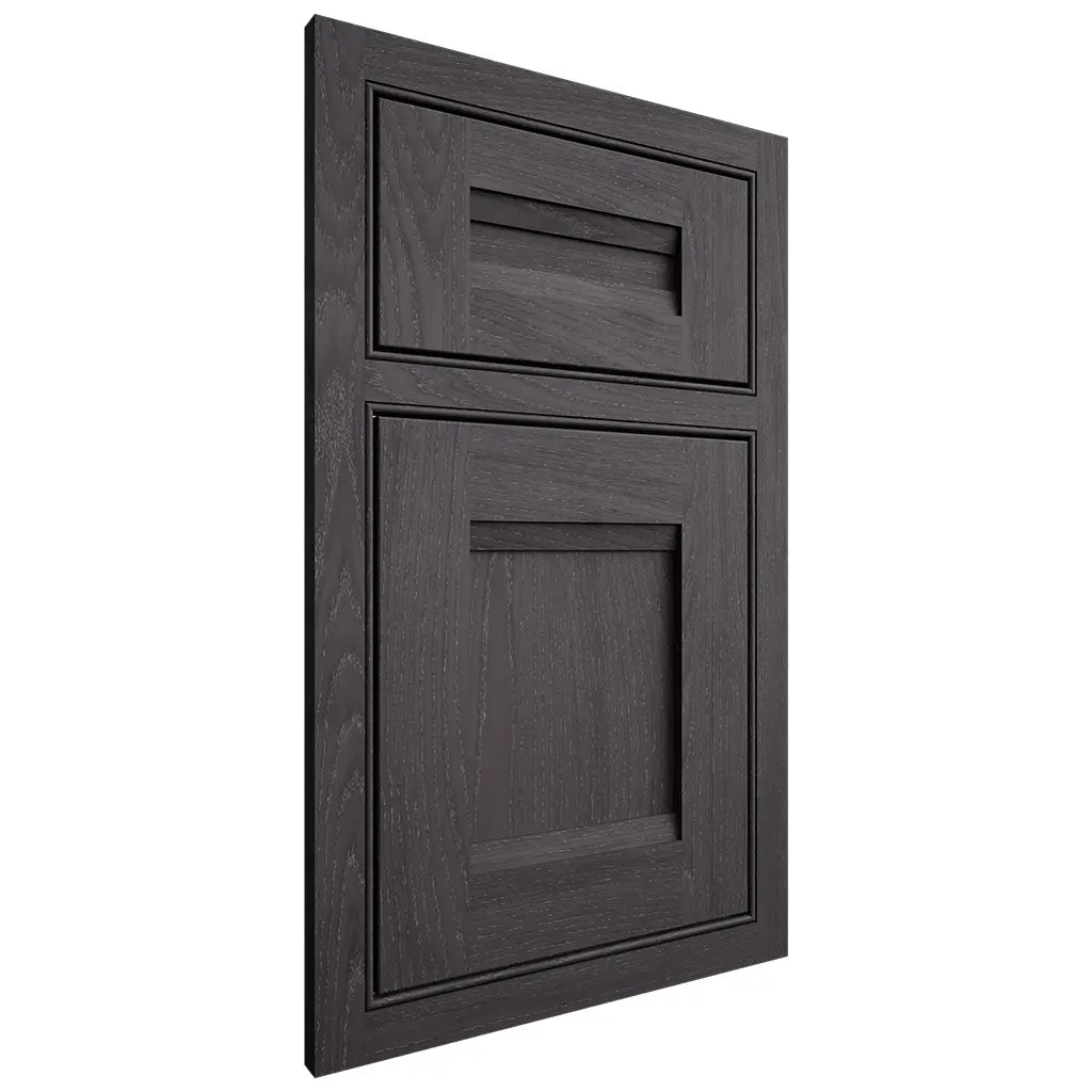 Shiloh Cabinetry Beaded Inset Bristol Red Oak Plain Cut Harbor Door