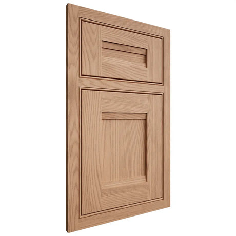 Shiloh Cabinetry Beaded Inset Bristol Red Oak Plain Cut Natural Door