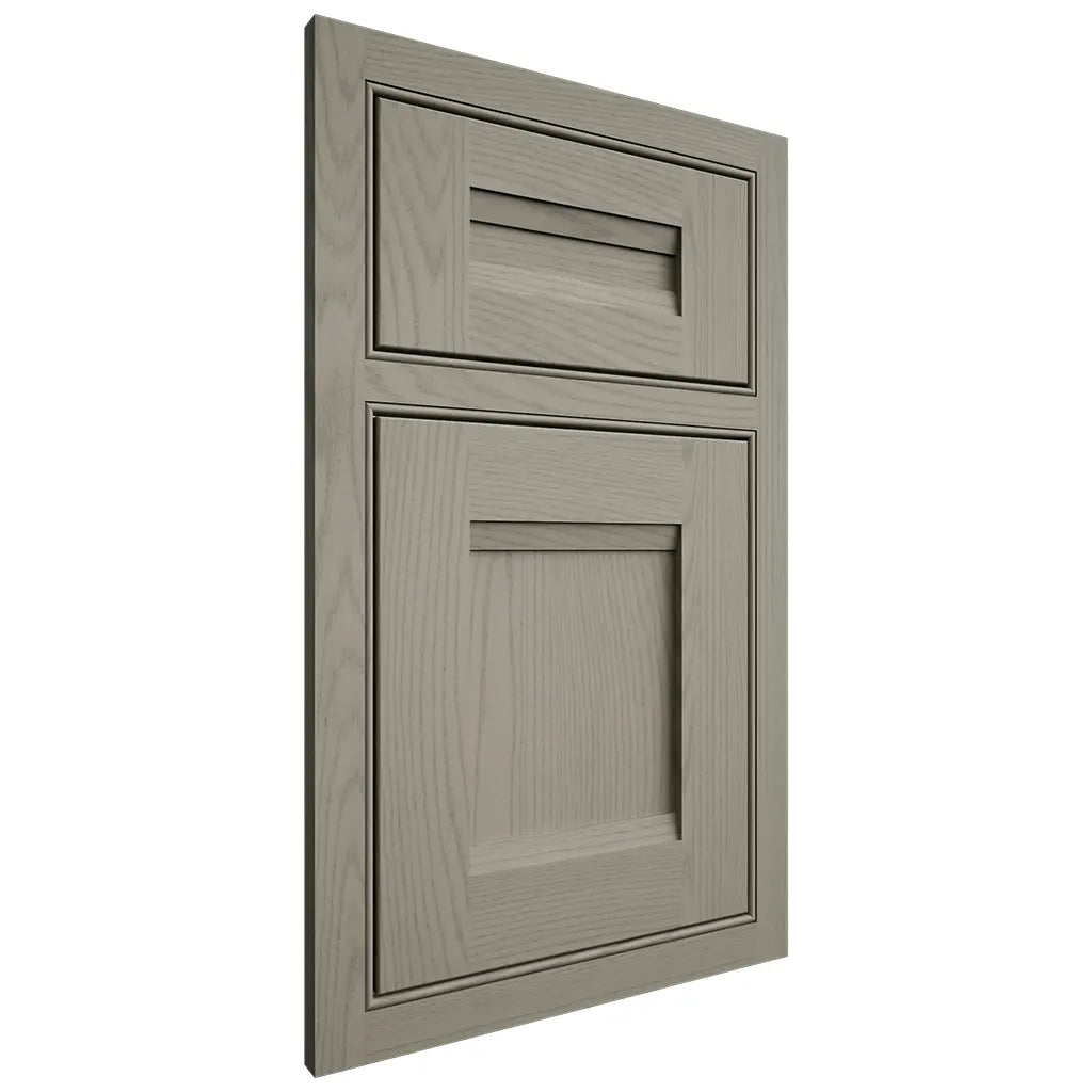 Shiloh Cabinetry Beaded Inset Bristol Red Oak Plain Cut Thyme Door