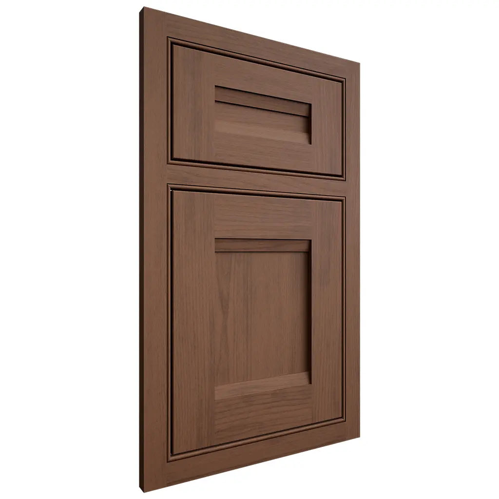 Shiloh Cabinetry Beaded Inset Bristol Walnut Plain Cut Natural Door