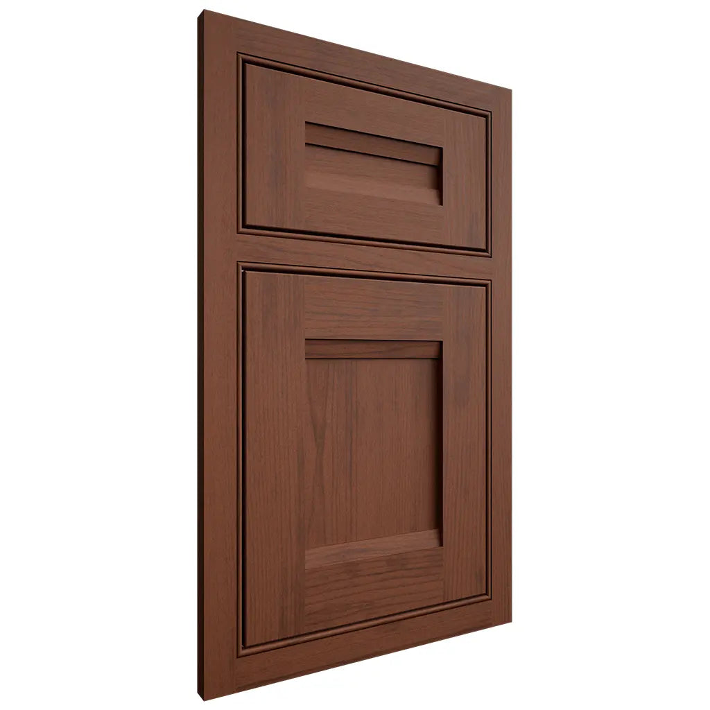 Shiloh Cabinetry Beaded Inset Bristol Walnut Plain Cut Rye Door