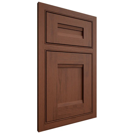 Shiloh Cabinetry Beaded Inset Bristol Walnut Plain Cut Rye Door