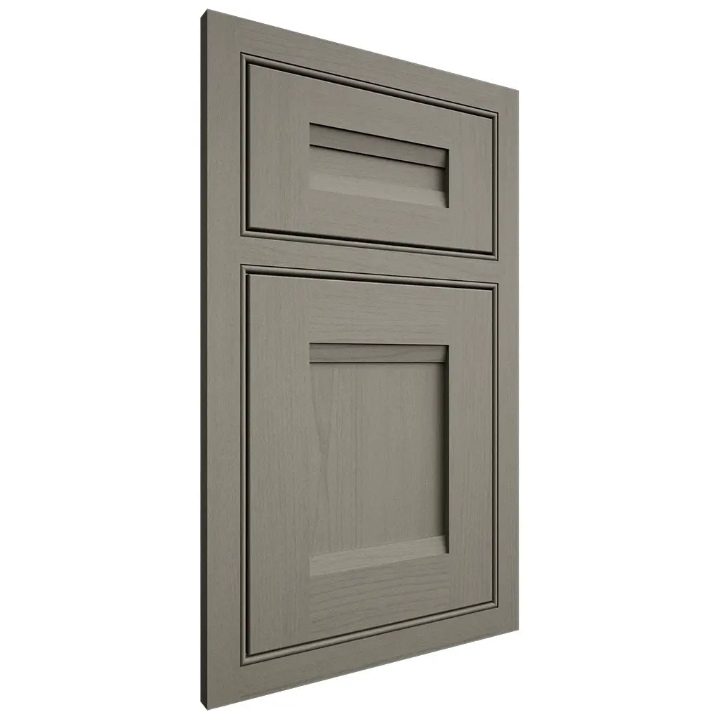 Shiloh Cabinetry Beaded Inset Bristol Walnut Plain Cut Thyme Door