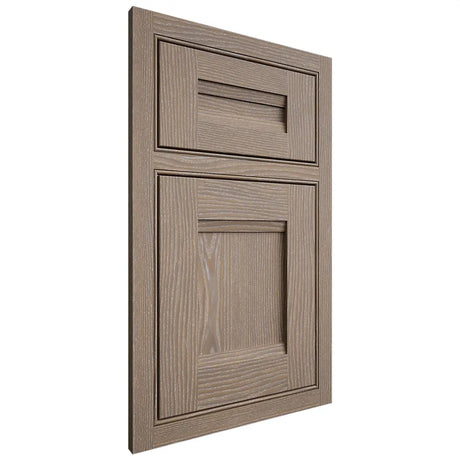 Shiloh Cabinetry Beaded Inset Bristol White Oak Plain Cut Almond Door