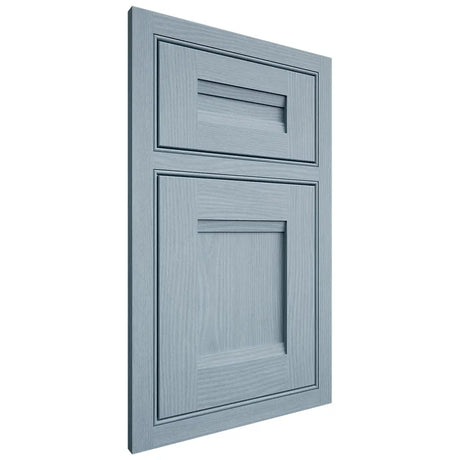 Shiloh Cabinetry Beaded Inset Bristol White Oak Plain Cut Sky Door