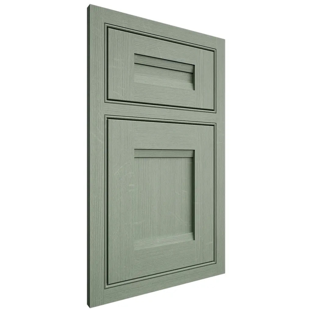 Shiloh Cabinetry Beaded Inset Bristol White Oak Quarter Sawn Moss Door