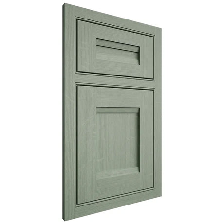 Shiloh Cabinetry Beaded Inset Bristol White Oak Quarter Sawn Moss Door