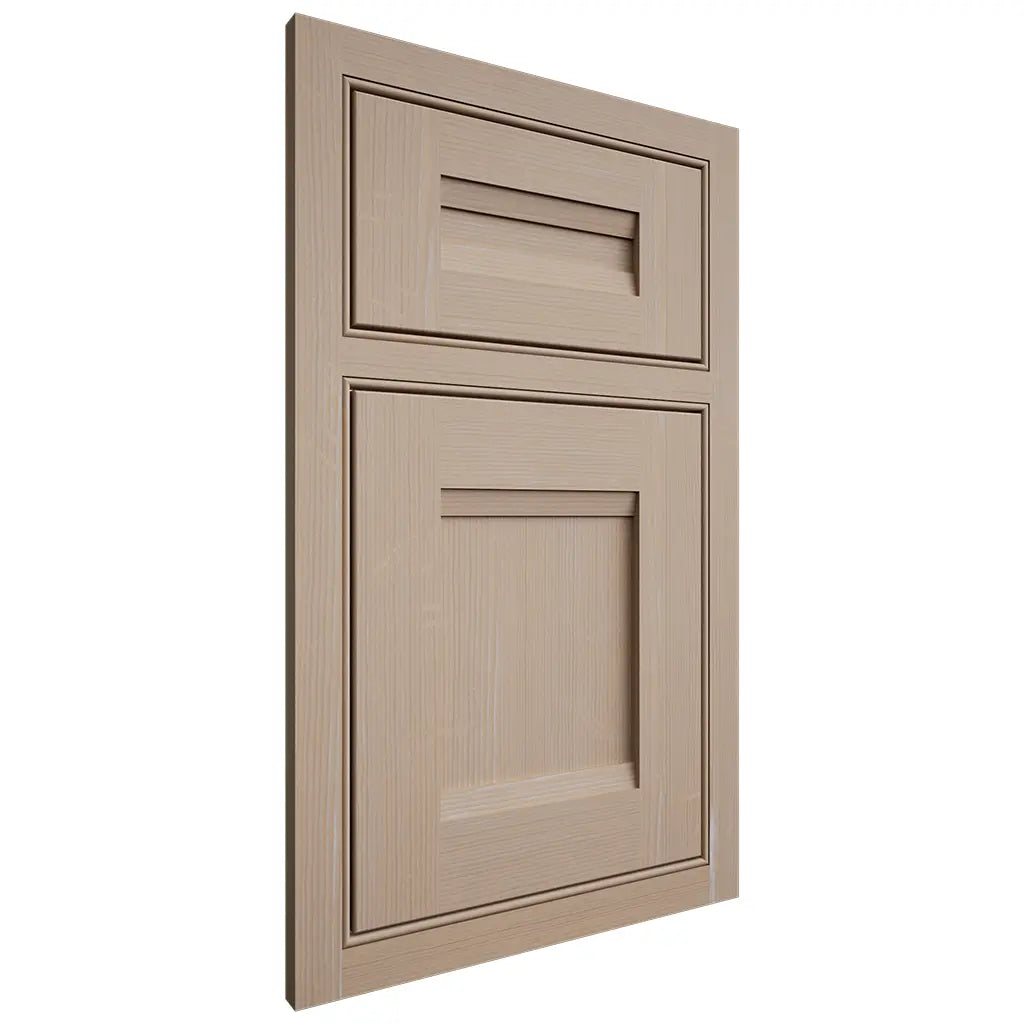 Shiloh Cabinetry Beaded Inset Bristol White Oak Quarter Sawn Straw Door