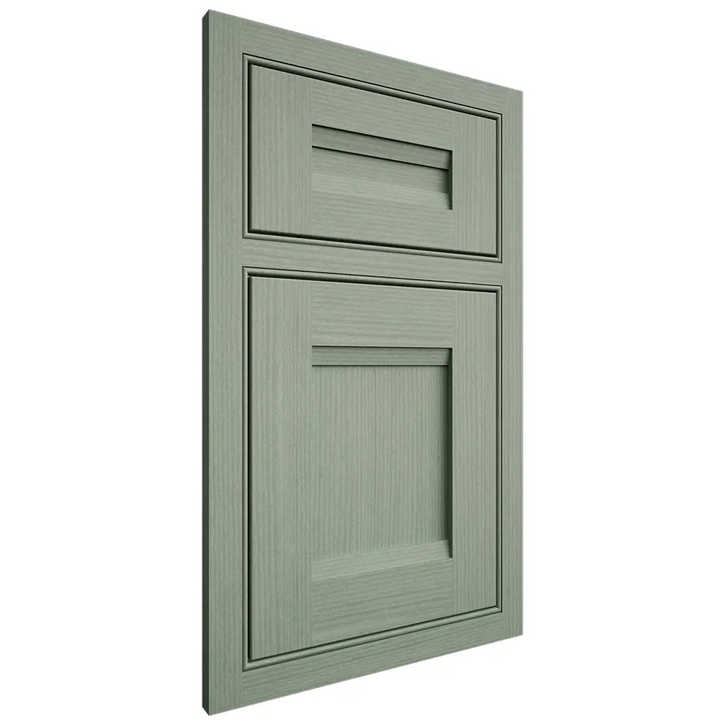 Shiloh Cabinetry Beaded Inset Bristol White Oak Rift Cut Moss Door