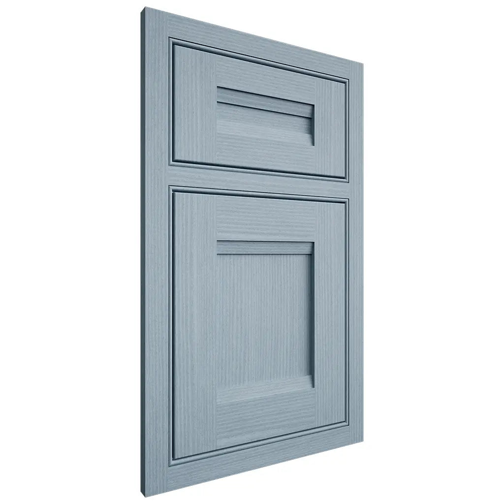 Shiloh Cabinetry Beaded Inset Bristol White Oak Rift Cut Sky Door