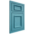 Shiloh Cabinetry Beaded Inset Charleston Alder Plain Cut Aqua Door