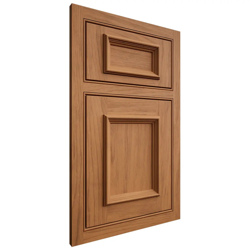 Shiloh Cabinetry Beaded Inset Charleston Alder Plain Cut Caramel Door