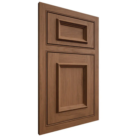 Shiloh Cabinetry Beaded Inset Charleston Alder Plain Cut Walnut Door