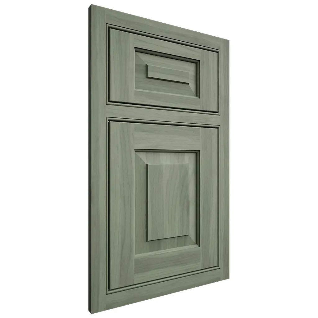 Shiloh Cabinetry Beaded Inset Charleston Hickory Plain Cut Moss Door