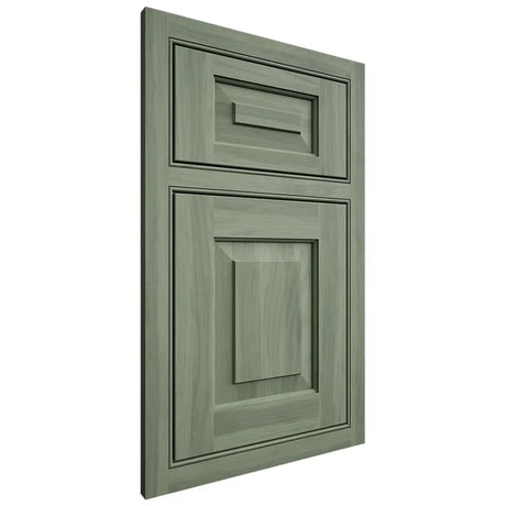 Shiloh Cabinetry Beaded Inset Charleston Hickory Plain Cut Moss Door
