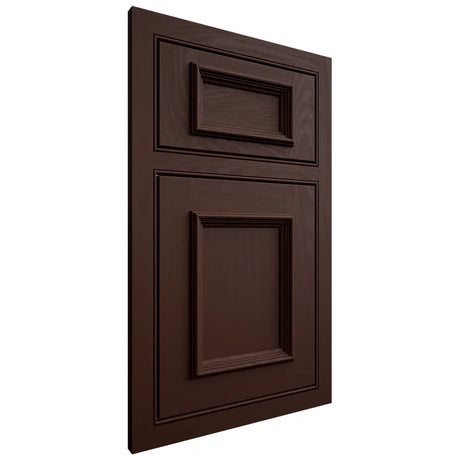 Shiloh Cabinetry Beaded Inset Charleston Maple Plain Cut Cocoa Door