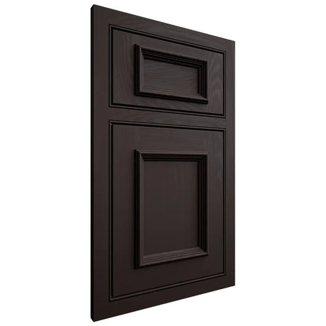 Shiloh Cabinetry Beaded Inset Charleston Maple Plain Cut Espresso Door