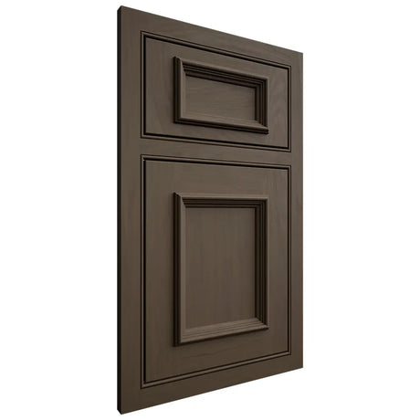 Shiloh Cabinetry Beaded Inset Charleston Maple Plain Cut Perfect Brown Door