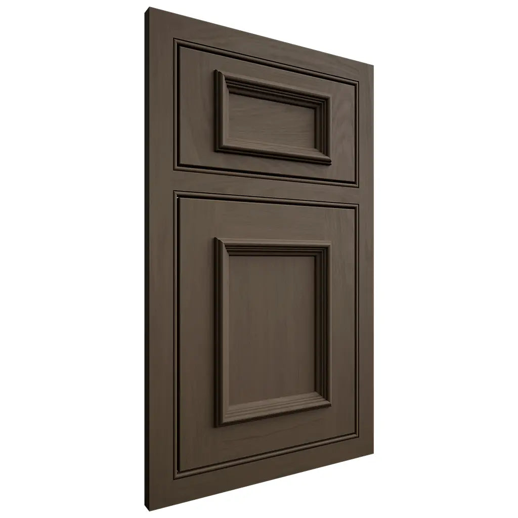 Shiloh Cabinetry Beaded Inset Charleston Maple Plain Cut Perfect Brown Door