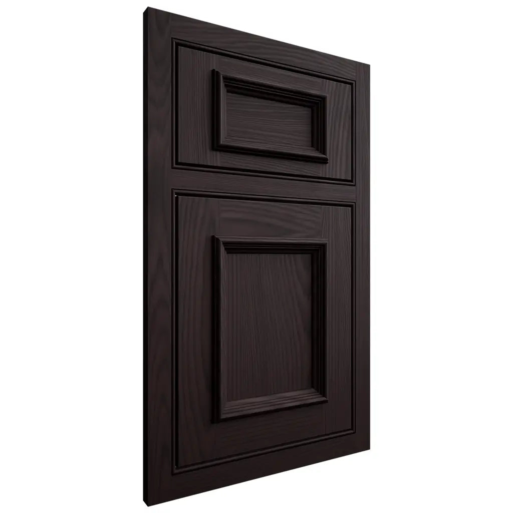 Shiloh Cabinetry Beaded Inset Charleston Red Oak Plain Cut Espresso Door