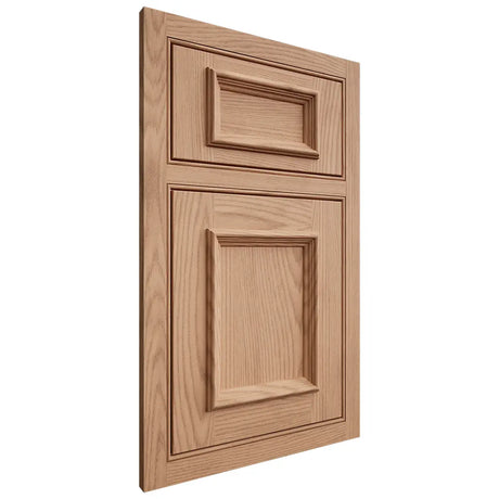 Shiloh Cabinetry Beaded Inset Charleston Red Oak Plain Cut Natural Door